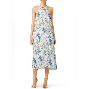 Likely Floral Pleated Midi Dress